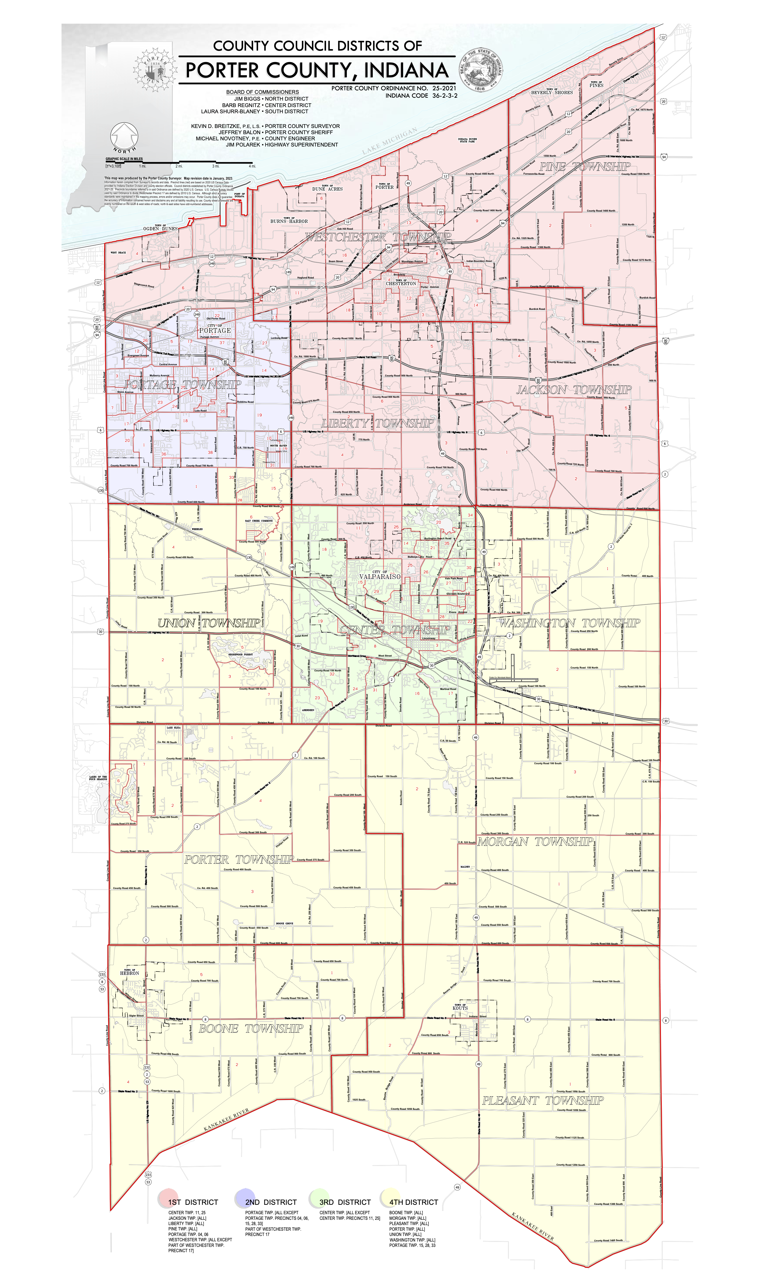 Porter County 3rd District map